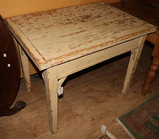 Painted pine adjustable top table